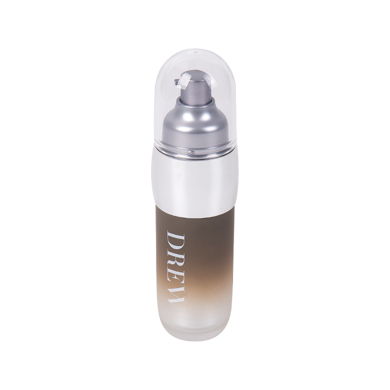 Bright Silver Head Frosted Glass Bottle Body Capsule Lotion Bottle 