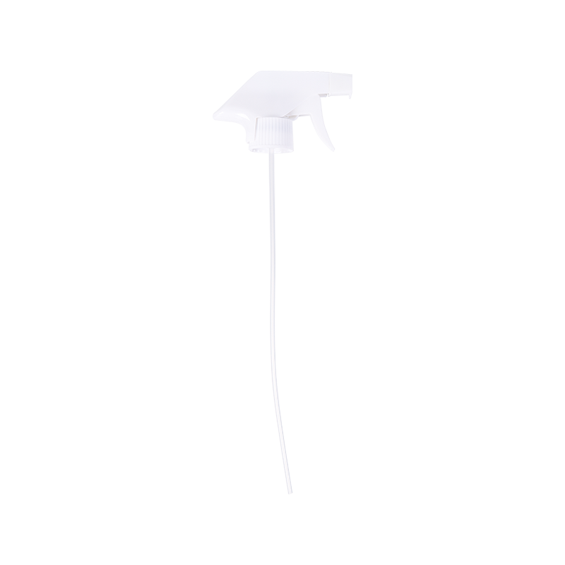 White Plastic Ribbed Skirt Trigger Sprayer 
