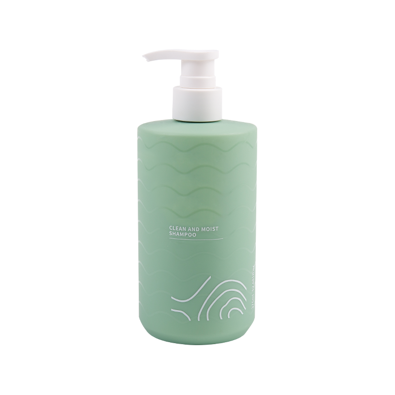 Green Plastic Press Shampoo Bottle