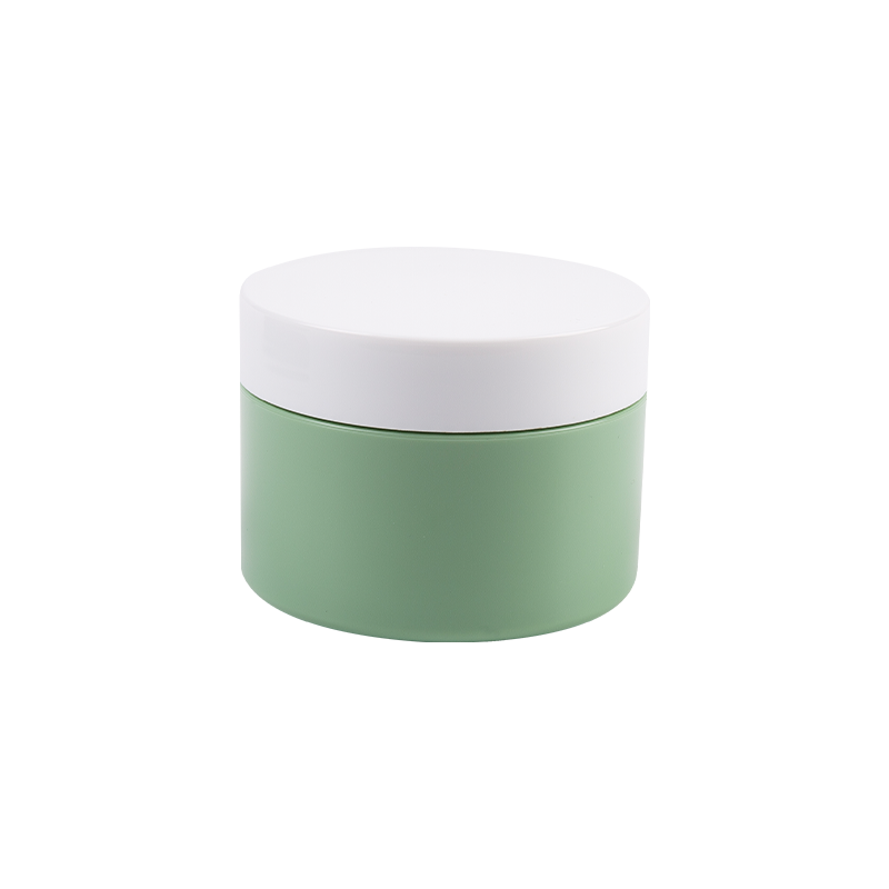 Contrasting Color Round Double Layer Refillable Cosmetic Cream Jar