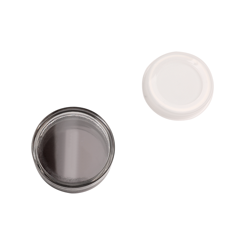 Clear PET Cosmetic Jar with White ABS Cap