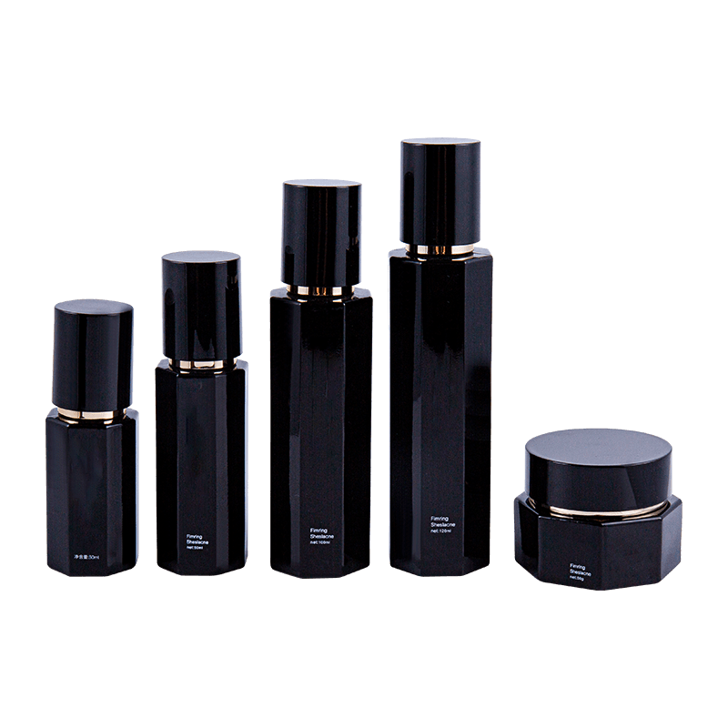 BW-011 Black Cream Lotion Bottle Packaging with Pump